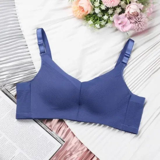 Agnes Orinda Women's Plus Size Minimizer Push-Up Minimizer Wirefree Seamless Full Coverage Bras image {2}