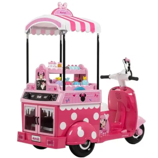 Huffy Disney Minnie Mouse Bakery Cart Battery Ride-On - 6V - Age 3+ - Pink image {2}