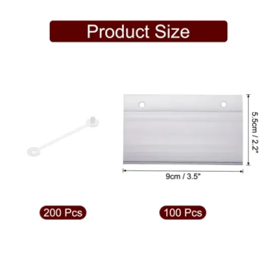 Unique Bargains Wire Shelf Label Holder with Label Paper for Baskets image {1}