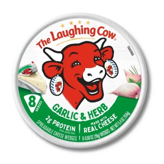 The Laughing Cow Garlic & Herb Spreadable Cheese - 5.4oz/8ct image {10}