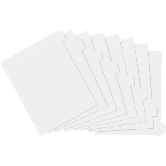 Avery Big Tab Write & Erase Durable Plastic Dividers for 3 Ring Binders, 8-Tab Sets, White, 3 Binder Divider Sets (01743) image {5}