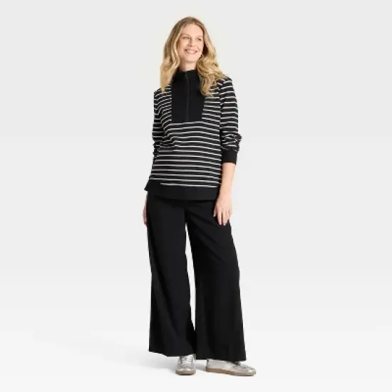Over The Belly High-Rise Wide Leg Maternity Pants - Isabel Maternity by Ingrid & Isabel&trade; image {2}