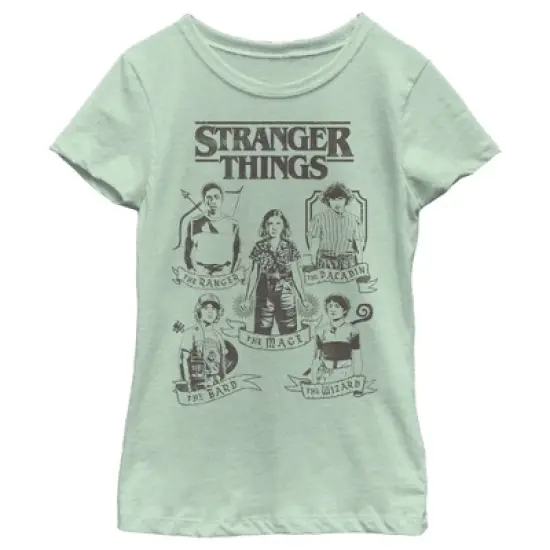 Girl's Stranger Things Group Shot Classes T-Shirt image {3}