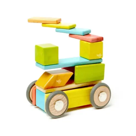 Tegu Magnetic Wooden Blocks, 42-Piece Set, Tints image {2}