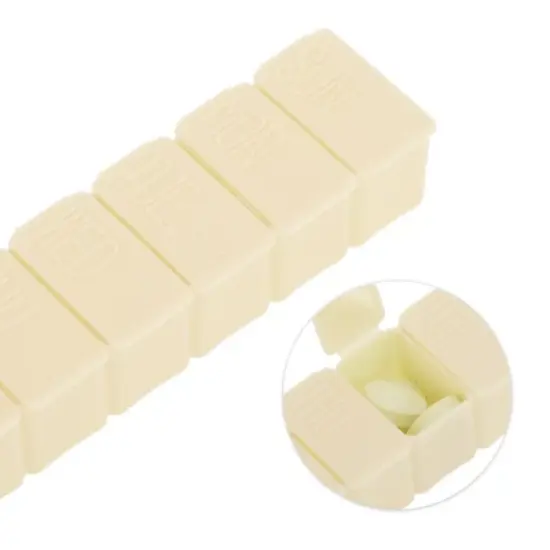 Unique Bargains 7 Grid Portable Pill Case 1 Pc image {2}