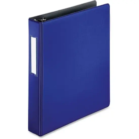 Business Source Slanted D-Ring Binder w/LBL HLD 1-1/2" Blue 33127 image {1}