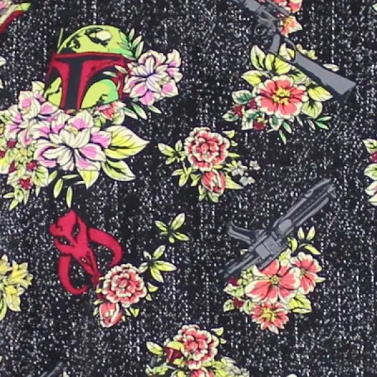 Men's Star Wars Boba Fett Floral Print Button Down Shirt image {1}