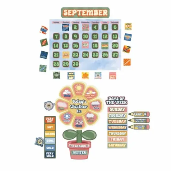 Eureka S'Cool Era Calendar Bulletin Board Set, 100 Pieces image {3}