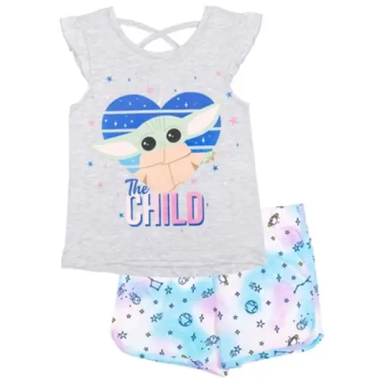 Star Wars The Child Girls T-Shirts Leggings and Shorts 4 Piece Outfit Set Little Kid to Big Kid image {1}