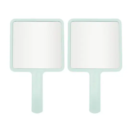 Unique Bargains Delicate Square Handheld Mirror 2 Pcs image {7}