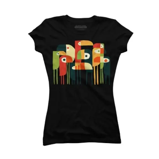 Junior's Design By Humans Bird Family By radiomode T-Shirt image {4}