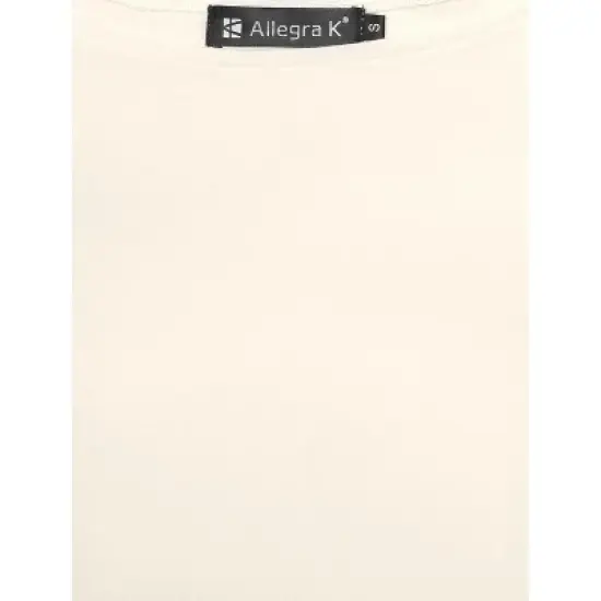 Allegra K Women's Short Sleeves Off The Shoulder Solid Crop Top image {5}