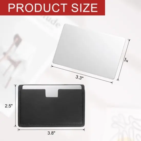 Unique Bargains Stainless Steel Smooth Travel Compact Small Makeup Mirror image {1}