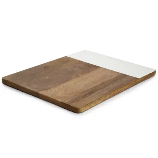 Gibson Home 16 Inch Duo Tone Rectangular Wood Serving Platter image {2}