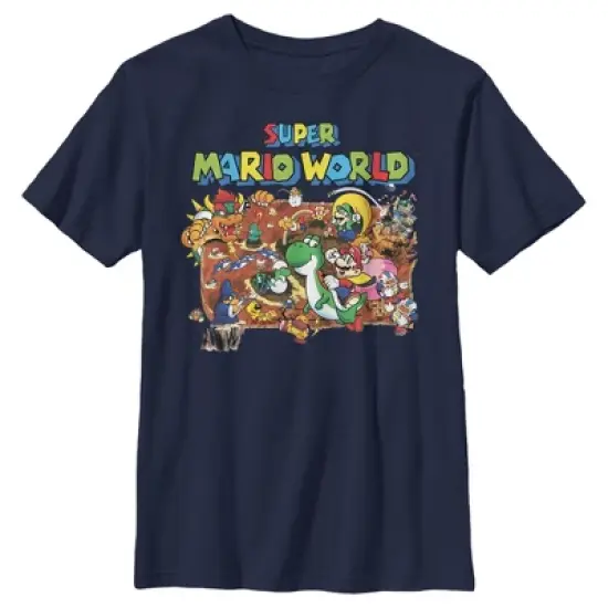 Boy's Nintendo Super Mario World Poster T-Shirt image {3}