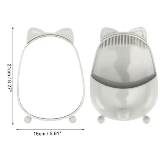 Unique Bargains Portable Cartoon Ears Desktop Cosmetic Mirror 1 Pc image {1}