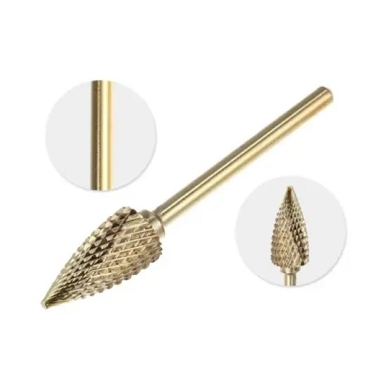 Unique Bargains 3/32 Inch Tree Shape Bit Electric Nail Drill File Cuticle Cleaner Tool for Rotary Nail Drill Machine Manicure Pedicure Polishing Kit image {2}