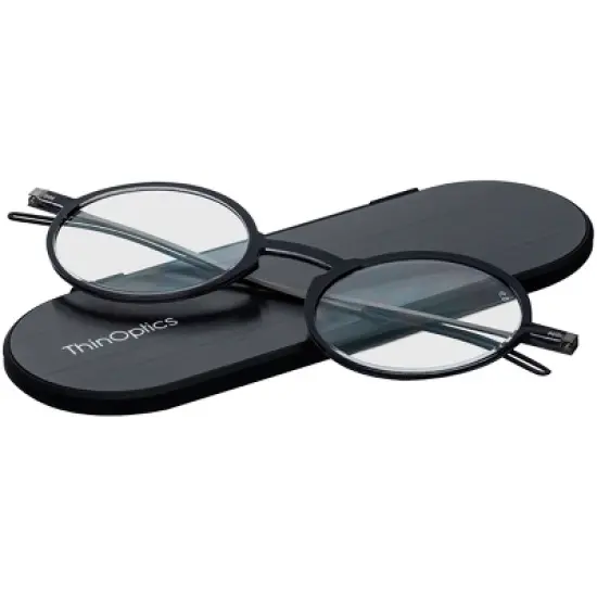 ThinOptics FrontPage Manhattan Reading Glasses with Milano Case image {1}