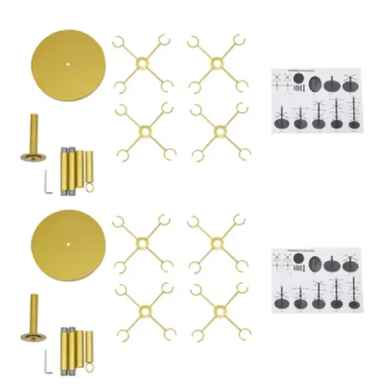 YIYIBYUS 2Pcs Wine Glass Display Stand, Champagne Tower, 4 Tier Cocktail Tree Stand image {5}