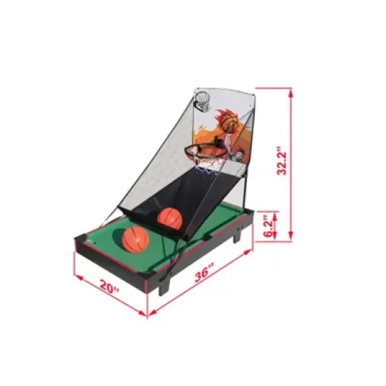 YONWAY Multi Game Table 36", 2 in 1 Combo Game Table Basketball, Billiards Parent-child games, for Indoor Outdoor, Game Room,Friends, Kids and Adults image {2}