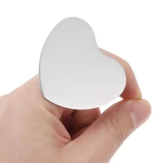 Unique Bargains Portable Heart-Shaped Nail Art Palette Silver Tone 1 Set image {2}