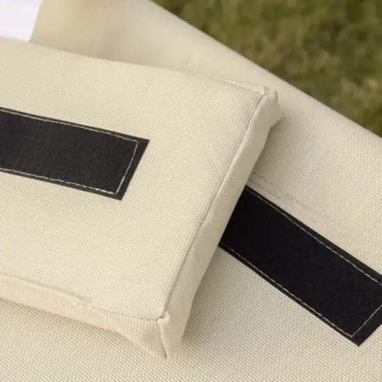 Resenkos Patio Double Chaise Lounge Chair, Outdoor Wheeled Hammock Daybed With Adjustable Canopy and Pillow, image {4}