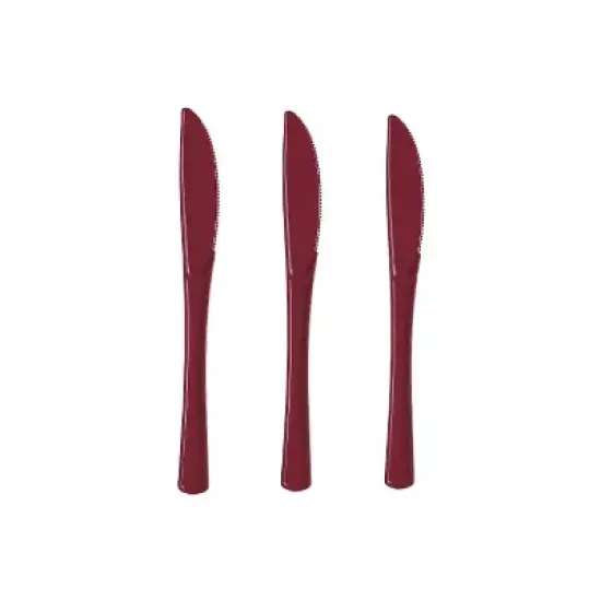 Exquisite Solid Color Plastic Utensil Cutlery Set Forks Spoons Knives- 150 Pack image {3}