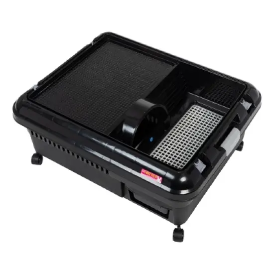 IRIS USA Indoor Plastic Rabbit Cage, Black image {2}