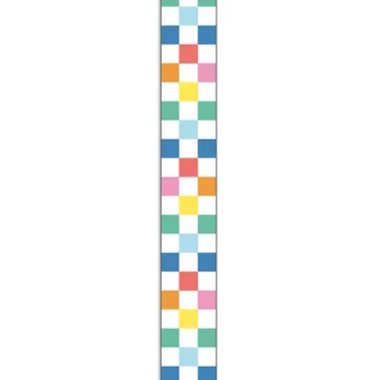 Carson Dellosa Education We Stick Together Checkered Rainbow Straight Bulletin Board Borders, 36 Feet Per Pack, 6 Packs image {3}