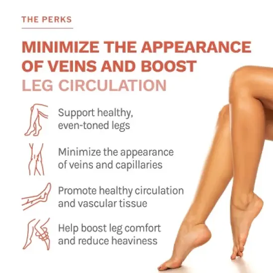 Reserveage Beautiful Legs - Skin Care Supplement for Smooth, Healthy Veins, Helps Reduce Spider Veins, Vegan, 30 capsules (30 servings) image {2}