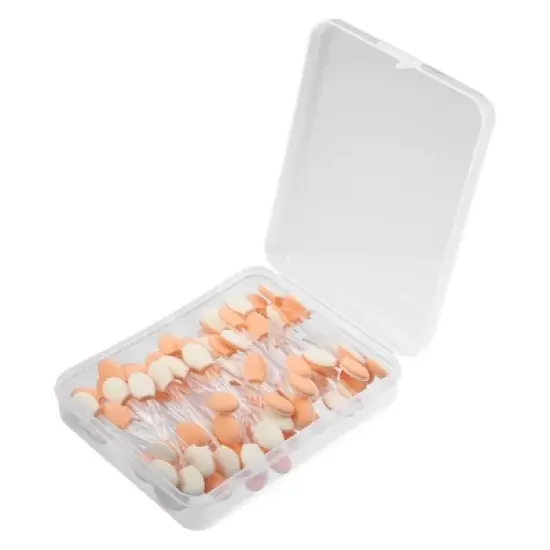 Unique Bargains Dual Sides Sponge Short  Brushes EyeShadow Applicators Clear 50 PCS image {5}