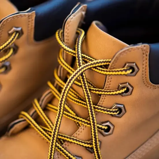 Shoe Gear Round Boot Laces - Brown/Yellow 72": Polyester Shoelaces, 2-Pack image {3}