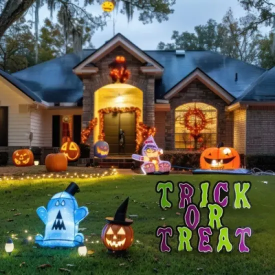 Funworld Trick Or Treat 15.75 Inch Letters Halloween Yard Sign image {3}