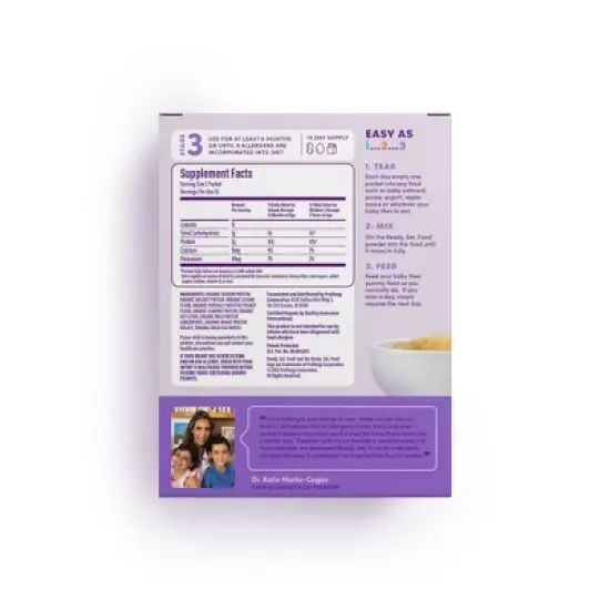 Ready, Set, Food! Early Allergen Introduction Mixins Baby Meals - Stage 3 - 15 days - 1oz image {2}