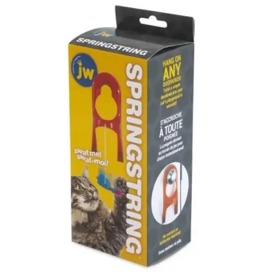 JW Pet Springstring Feathered Mouse Interactive Cat Toy image {2}