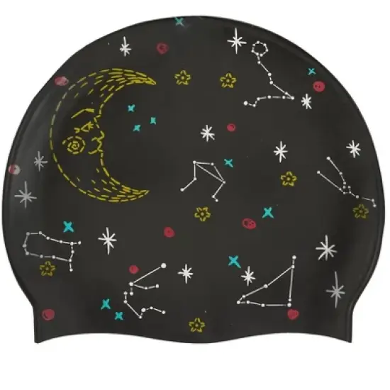 Sporti Celestial Silicone Swim Cap image {1}