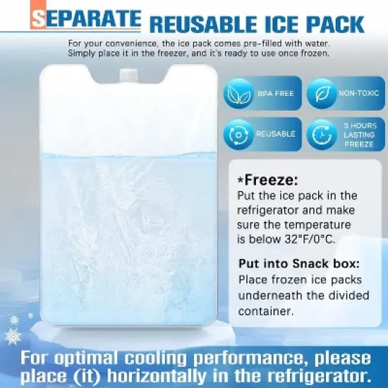 Tendware Chilled Portable Snackle Box Container  Insulated Bag 12 Compartment Divided Serving Tray Summer Beach Essentials Charcuterie Road Trip image {3}