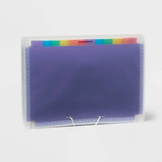 24 Pocket Expanding File Folder Letter Size Clear - up&up&trade; image {3}