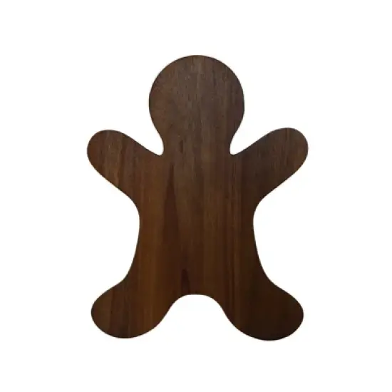 Slickblue Christmas Gingerbread Man Wooden Board &ndash; Acacia Wood for Charcuterie, Snacks, Desserts, 15" image {3}