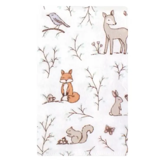 Hudson Baby Infant Girl Cotton Flannel Burp Cloths, Enchanted Forest, One Size image {2}