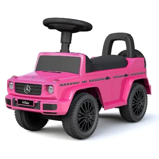 Best Ride On Cars Realistic Children's Mercedes G-Wagon Foot to Floor Ride Along Car & Push Behind Walker with Hidden Storage and Support Bar image {5}