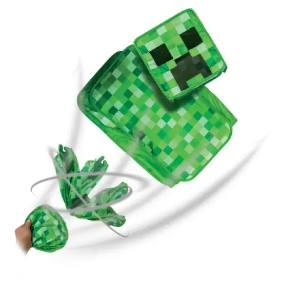 Mojang Synergies AB Kids' Minecraft Creeper Classic Costume Suit Green image {3}