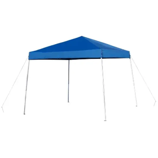 Flash Furniture 8'x8' Pop Up Event Canopy Tent with Carry Bag and Folding Bench Set - Portable Tailgate, Camping, Event Set image {7}