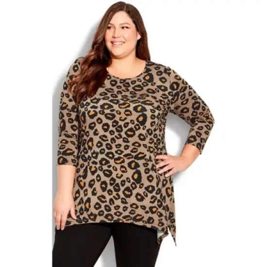 Women's Plus Size Cosmic Print Tunic - animal | EVANS image {5}