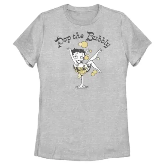 Women's Betty Boop New Year's Retro Pop the Bubbly T-Shirt image {3}