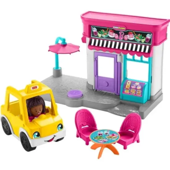 Fisher-Price Little People Barbie City Adventures Cafe and Cab Playset image {3}