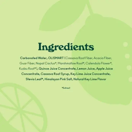 OLIPOP Lemon Lime Prebiotic Soda - 4ct/12 fl oz Cans image {5}