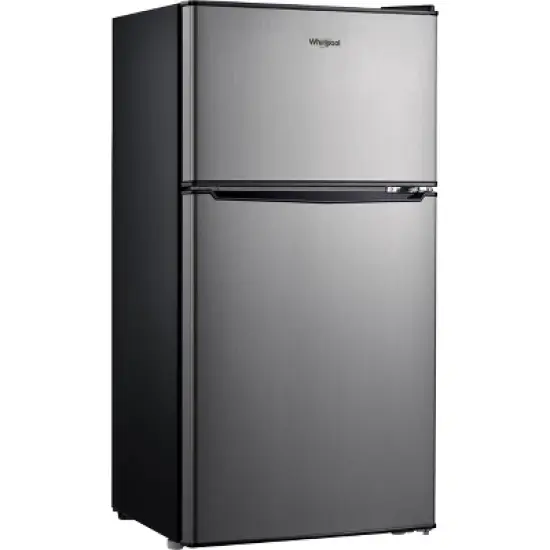 Whirlpool 4.0 cu ft Refrigerator WH40S1E - Stainless Steel: Mini Fridge, Energy Star, Reversible Door, 68.34 lbs image {3}
