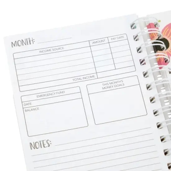 Paper Junkie Floral Monthly Budget Planner, Bill Organizer with 24 Pockets, Debt Payoff Tracker, Payment Checklist, 5 x 7 in image {8}