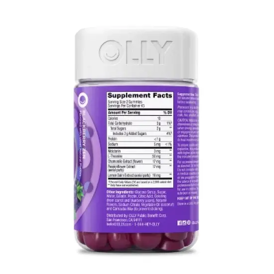 OLLY Restful Sleep Multivitamins Gummies - Blackberry Zen - 90ct image {4}